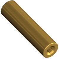 1140-4-A-6 SPACER 1/4 RND X 1 1/4 L X #6 (0.140) ID ALUMINUM/GOLD